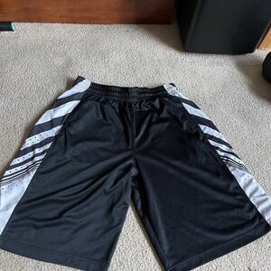 Nike Black and White Men's Basketball Dri-Fit Shorts